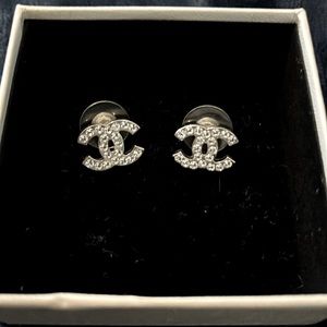 Chanel Silver Crystal 06V studs